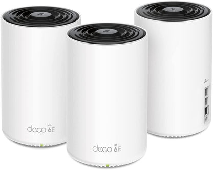 TP-Link 3-Pack Deco XE75 Pro AXE5400 Tri-Band WiFi 6E Mesh System - Covers 7200 Sq.Ft, 2.5 Gbps WAN/LAN Port