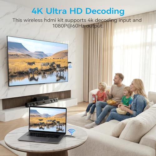 HSJINHONG Wireless HDMI Transmitter and Receiver GTHDWL50UX 4K 60Hz HDMI Transmitter