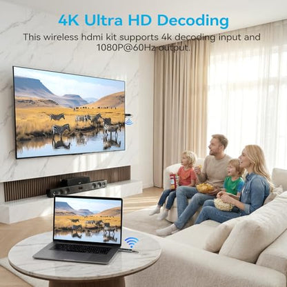 HSJINHONG Wireless HDMI Transmitter and Receiver GTHDWL50UX 4K 60Hz HDMI Transmitter