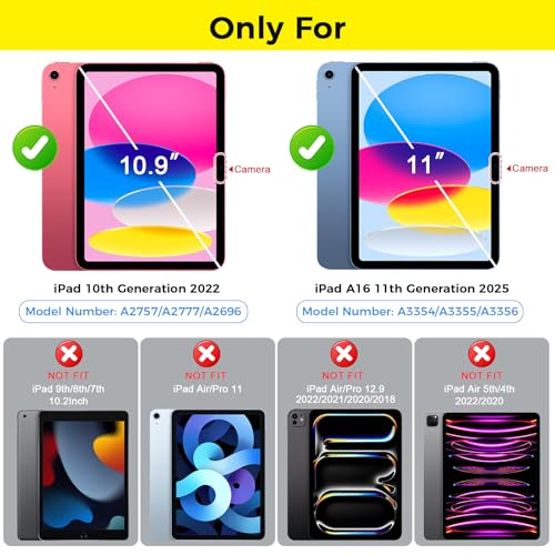 JSUSOU 10.9 Inches Compatible iPad 10th Generation Tempered Glass Screen Protector - 9H Hardness