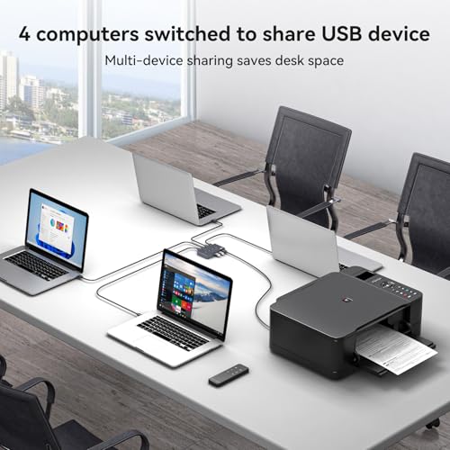 TJCXELE 1 Count TJUS-03USB Switch 202E USB 3.2 4-Port