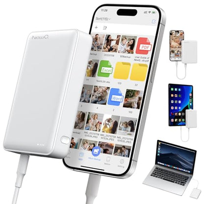 NEWQ 1TB H30 Portable External Hard Drive USB 2.0/3.0 5400RPM 2.5-Inch White