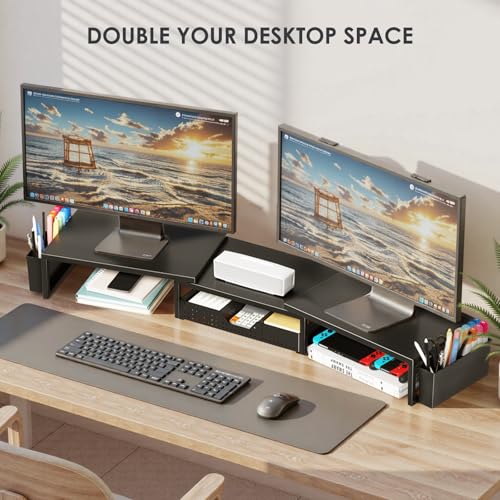 OPNICE 10x3.62x16.06 Inches Monitor Stand with Drawer and Two Pen Holders