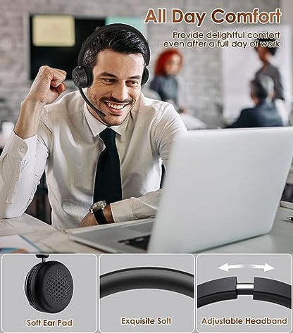 Soothielec KH53 Bluetooth Headset Noise Isolation Microphone Wireless Connectivity