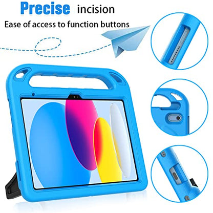 BMOUO 10.9 Inch iPad 11th/10th Generation Case for Kids - Model A3355/A3356 & A2696/A2757/A2777, Shockproof, Built-in Screen Protector, EVA Material