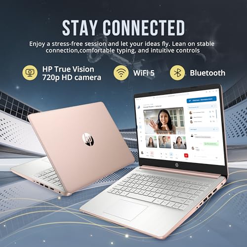 HP Stream 14" N150 1366x768 Clamshell Laptop - 128GB eMMC, 16GB DDR4 RAM, Integrated Graphics