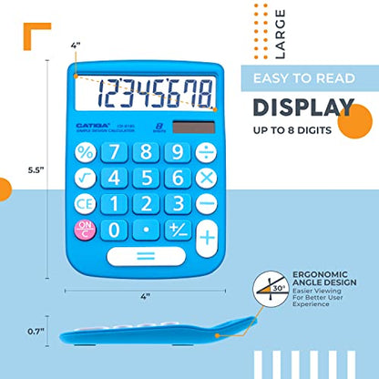 CATIGA 5.5" x 4" CD-8185 LCD Solar Powered Business Calculator