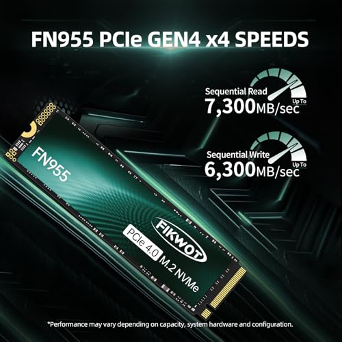 Fikwot 1TB FN955 NVMe SSD PCIe 4.0 M.2 2280 Internal Solid State Drive