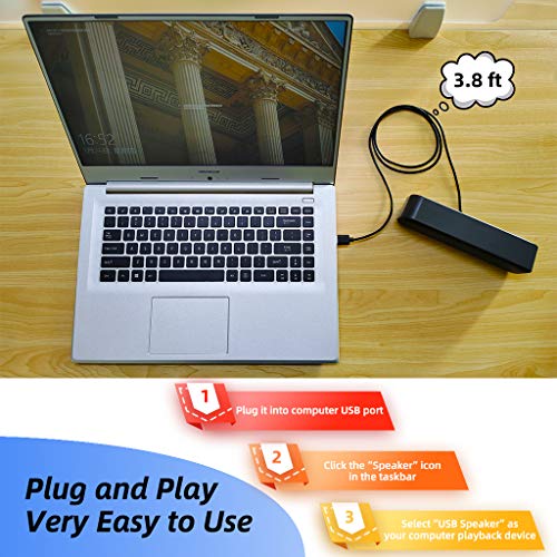 LIELONGREN 8 Inches USB Computer Speaker LLR050AB Stereo 2.0 Sound Multimedia