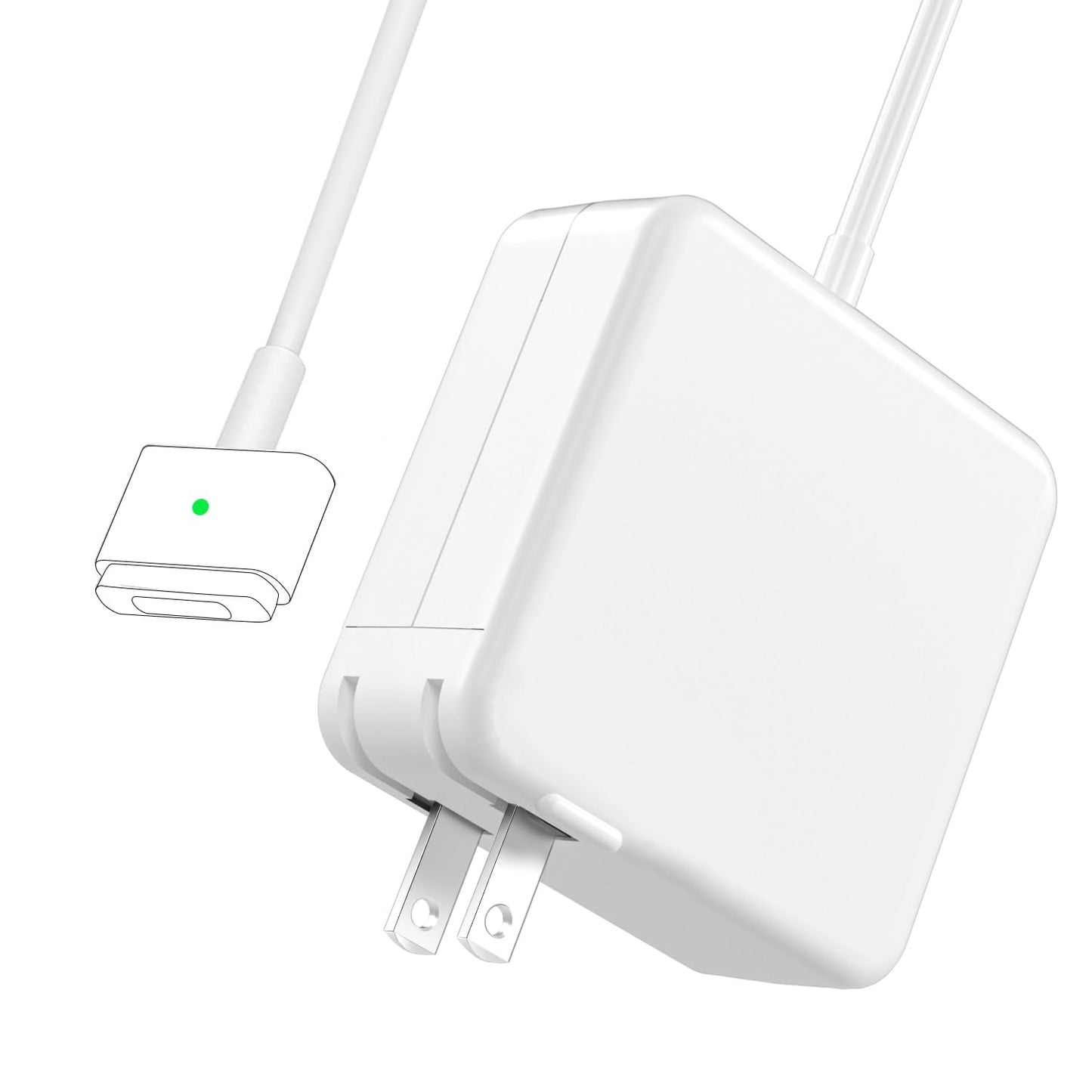 HCAOCD 45W Magnetic T-Tip Power Adapter for Mac Book Air (11-13 Inch 2012-2017)