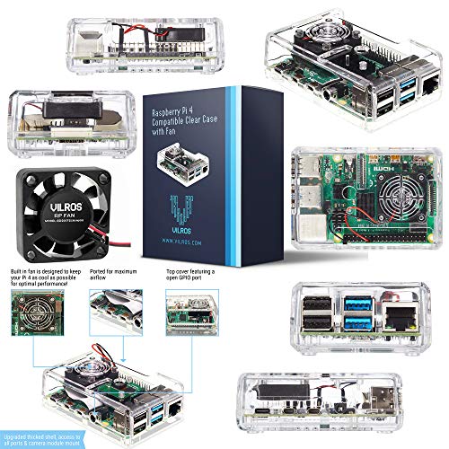 Vilros 4GB Raspberry Pi 4 Model B Single Board Computer with Accessories and Case