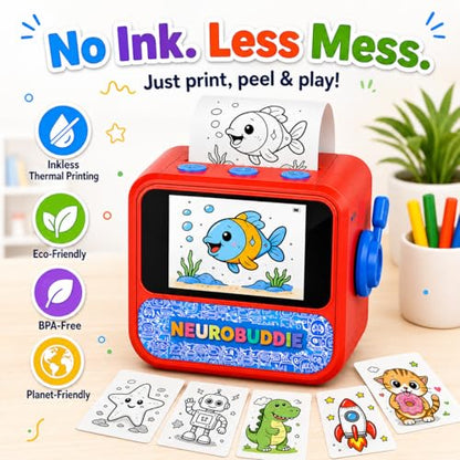 NeuroBuddie 3.46'' x 3.44'' x 2.69'' X17 Monochrome Thermal Printer 203 DPI