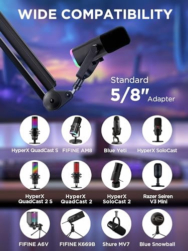 InnoGear 14" MU-PSA28 Microphone Boom Arm Stand Adjustable Height Alloy Steel