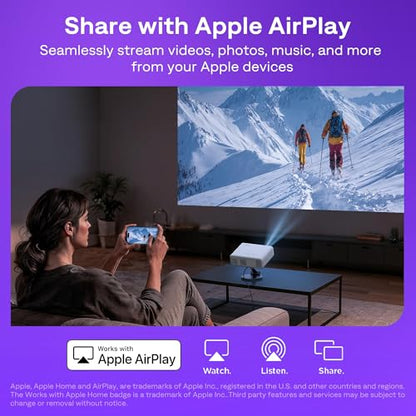 Aurzen Portable Mini Projector A02A11 1080P FHD LCD Tabletop