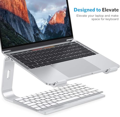 OMOTON 10-16 inch Laptop Stand TM-L2-Silver-US Aluminum Ergonomic Desk Mount