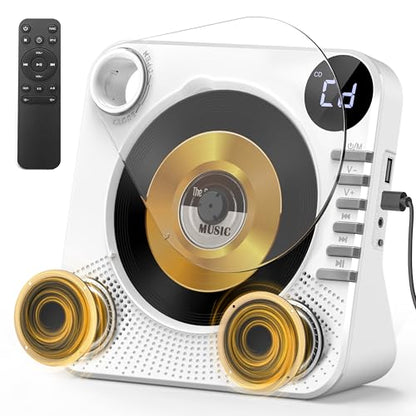 Greadio Desktop CD Player CD86 Bluetooth AUX 5W 2 Channel Audio CD Player