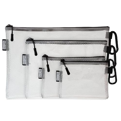 GOBAGS Multi-Size GBAirMulti-4 Clear Zipper Pouch 4 Count