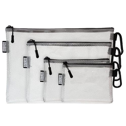 GOBAGS Multi-Size GBAirMulti-4 Clear Zipper Pouch 4 Count