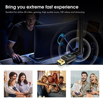EDUP 3.9"x1.1"x0.63" USB WiFi Adapter FBA_EDUP-EP-1607 AC600 Dual Band 2.4G/5.8Ghz