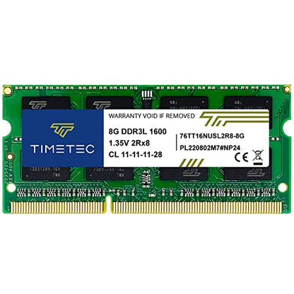Timetec 8GB DDR3L 1600MHz Non-ECC SO-DIMM Laptop Memory Module