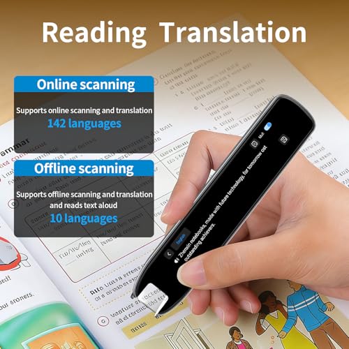 MOIDYOU Scan Translation Pen Bluetooth Wi-Fi 1.29"D x 6.25"W x 0.54"H 2.56 Ounces Office Products