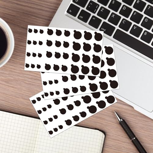 YEWROXY 108 Piece Camera Cover Stickers, Black Vinyl Stickers for Webcam Privacy