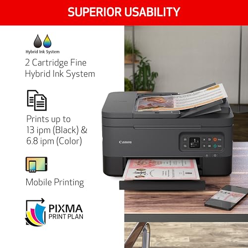 Canon PIXMA TR7020a Inkjet Printer 4800 x 1200 dpi Wireless Auto Document Feeder