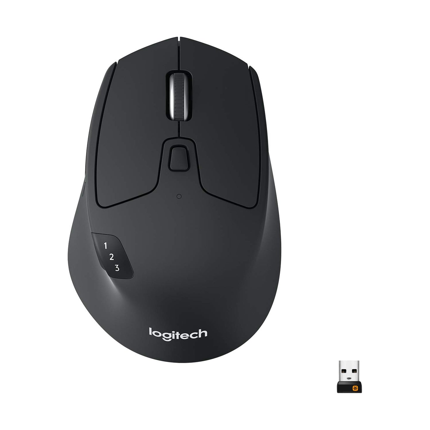 Logitech M720 Triathlon Wireless Mouse, Bluetooth, USB, 1000 DPI, 6 Buttons, 2-Year Battery, Compatible with PC, Mac, iPadOS