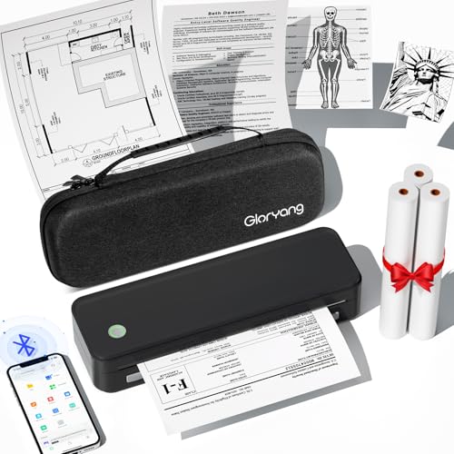 Gloryang 11" PD-A4 Monochrome 203x203 DPI Thermal Printer Portable