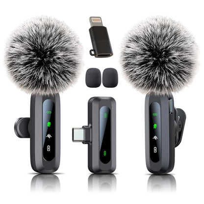 Uewpv Mini Wireless Lavalier Microphone, Model Microphone cravate sans fil, USB Connectivity, Omnidirectional, 20Hz - 20KHz Frequency Response, Battery Powered
