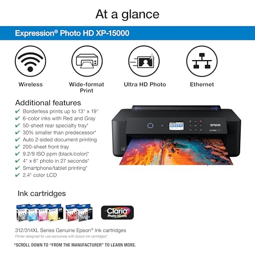 Epson Expression Photo HD XP-15000 Inkjet Printer 5760 x 1440 dpi