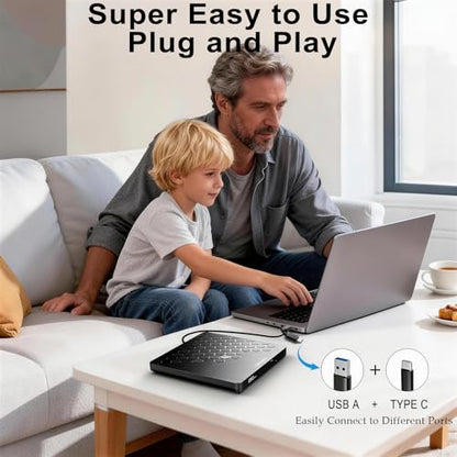 YADIANSU 0.5" YD168 USB 3.0 External CD DVD Drive