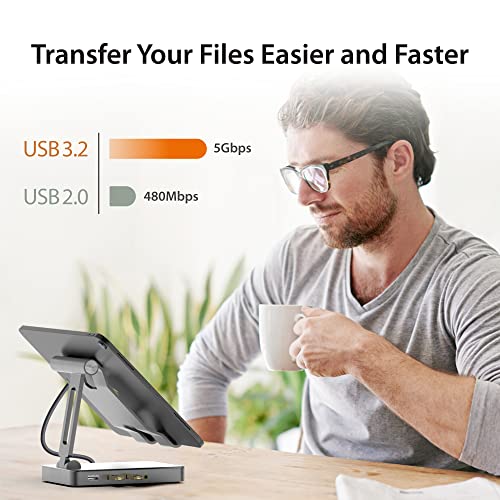j5create 4.92 x 3.94 x 1.42 inches 4K60 HDMI, 2 x USB-A 5Gbps, 100W PD Charging, microSD/SD Card Reader, 3.5mm Audio Jack (JTS224)