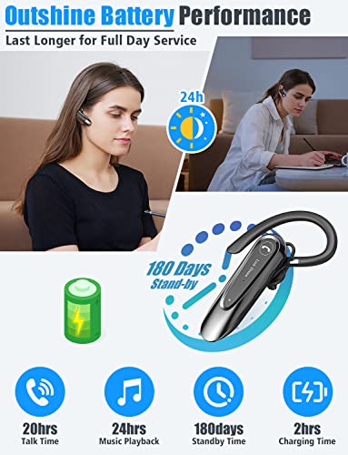 Link Dream LC-B45 Bluetooth Earpiece 20 Hz - 20,000 Hz CVC8.0 Dual Microphone Wireless Headset