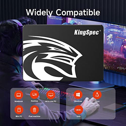 KingSpec 512GB Solid State Drive 2.5" SATA III 540MB/s Read Speed