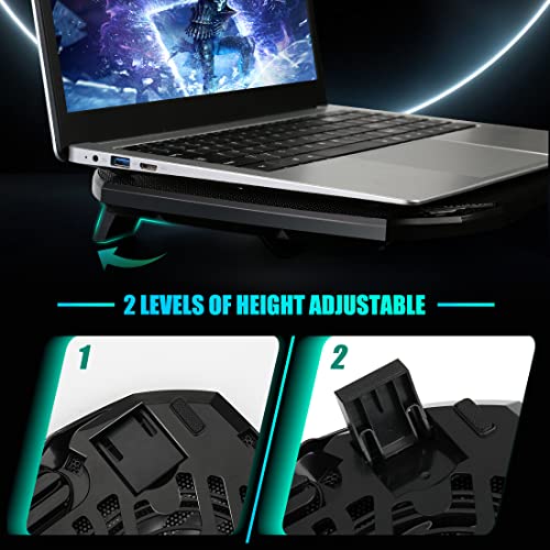 LIANGSTAR Laptop Cooling Pad 14.2" x 10.4" x 0.98" Metal 2 Fan Air Cooler
