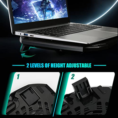 LIANGSTAR Laptop Cooling Pad 14.2" x 10.4" x 0.98" Metal 2 Fan Air Cooler