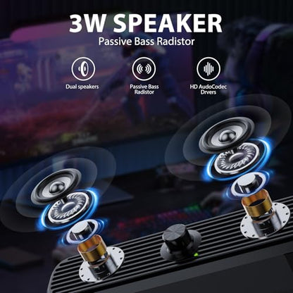 1Mii 26cm ST-18 Stereo Multimedia Speakers with Touch Control, Auxiliary and USB Connectivity