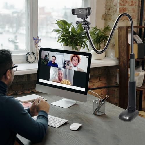 JCWINY 30 Inch Webcam Stand 762409116668 Black Clamp Mount