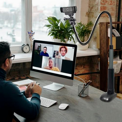 JCWINY 30 Inch Webcam Stand 762409116668 Black Clamp Mount