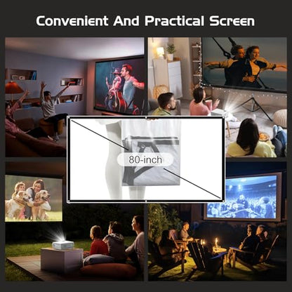 PANSEBA 7.28" x 5.98" HI-04 1920 x 720 7500 ANSI Lumens LED Projector