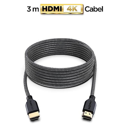 PowerBear 10 Feet Male-to-Male HDMI Cable 4K @ 60Hz CL3