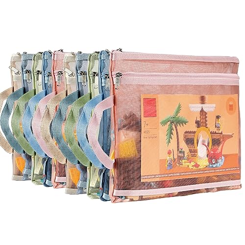 TrueLux 2L-10A4 TR Mesh Zipper Pouch Bags, Nylon, 3 kg Load Capacity, 10 Pack
