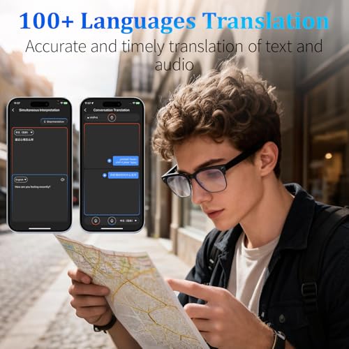 KWENRUN Smart Glasses 3264 x 2448 Resolution Bluetooth Plastic Square Type Wearable Computer