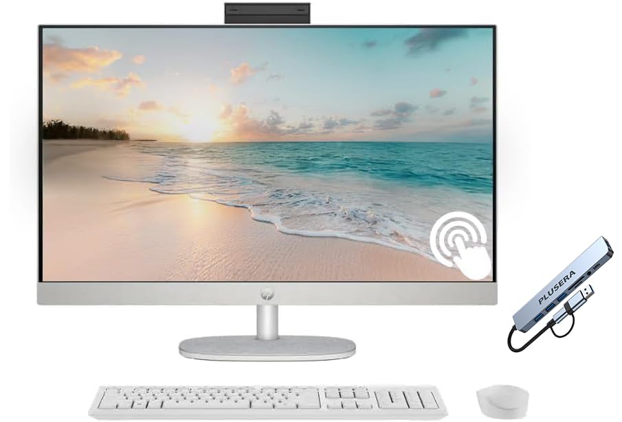 HP 27" All-In-One Desktop Computer Ryzen 5 7520U 1920x1080 IPS LED