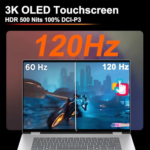 HP 16" 2880 x 1800 OLED Touchscreen Convertible Laptop 32GB DDR5 1TB SSD Intel Octa-Core Ultra 7 258V