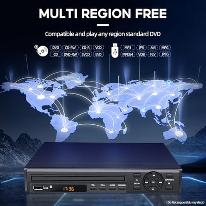 Arafuna CD/DVD Player HDMI RCA USB Output 1920x1080 Region Free