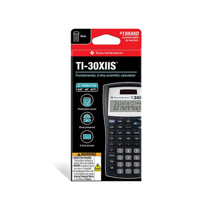 Texas Instruments 2.2" TI-30XIIS Scientific Calculator 6.12"L x 3.23"W Battery Powered LCD Black