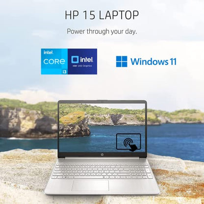 HP 15.6" HD 1366x768 Touchscreen Laptop, Intel Core i3-1115G4, 16GB RAM, 1TB SSD, HDMI, Windows 11 Home, Silver