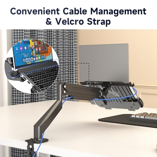 suptek Adjustable Laptop Tray VESA Mount TP007, Black, For 13-18 Inch Laptops
